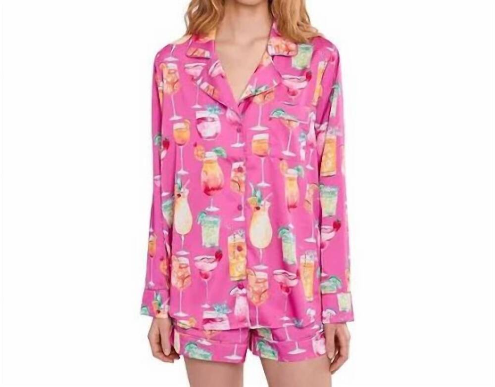 NEW SHOW ME YOUR MUMU favorite pj set in pink cocktails